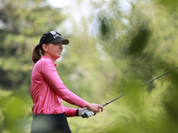 Elizabeth Szokol of the United States tees off on the 11th hole during Day Three of the KPMG Women's PGA Championship at Sahalee Country Clu...