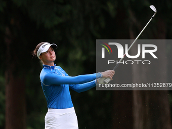 Esther Henseleit of Germany follows her ball toward the 10th green during Day Three of the KPMG Women's PGA Championship at Sahalee Country...