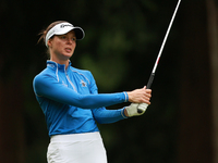 Esther Henseleit of Germany follows her ball toward the 10th green during Day Three of the KPMG Women's PGA Championship at Sahalee Country...