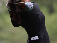 Arpichaya Yubol of Thailand tees off on the 11th hole during Day Three of the KPMG Women's PGA Championship at Sahalee Country Club in Samma...