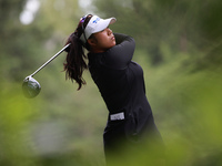 Arpichaya Yubol of Thailand tees off on the 11th hole during Day Three of the KPMG Women's PGA Championship at Sahalee Country Club in Samma...