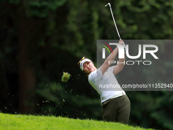 Haeran Ryu of Republic of Korea prepares hits to the 15th green during the third round of the KPMG Women's PGA Championship at Sahalee Count...