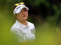 Haeran Ryu of Republic of Korea prepares hits from the 15th tee during the third round of the KPMG Women's PGA Championship at Sahalee Count...