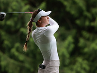 Gabriela Ruffels of Australia tees off on the 11th hokle during Day Three of the KPMG Women's PGA Championship at Sahalee Country Club in Sa...