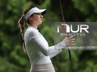 Gabriela Ruffels of Australia tees off on the 11th hokle during Day Three of the KPMG Women's PGA Championship at Sahalee Country Club in Sa...