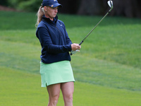 Frida Kinhult of Sweden prepares to play her second shot on the 10th hole during Day Three of the KPMG Women's PGA Championship at Sahalee C...