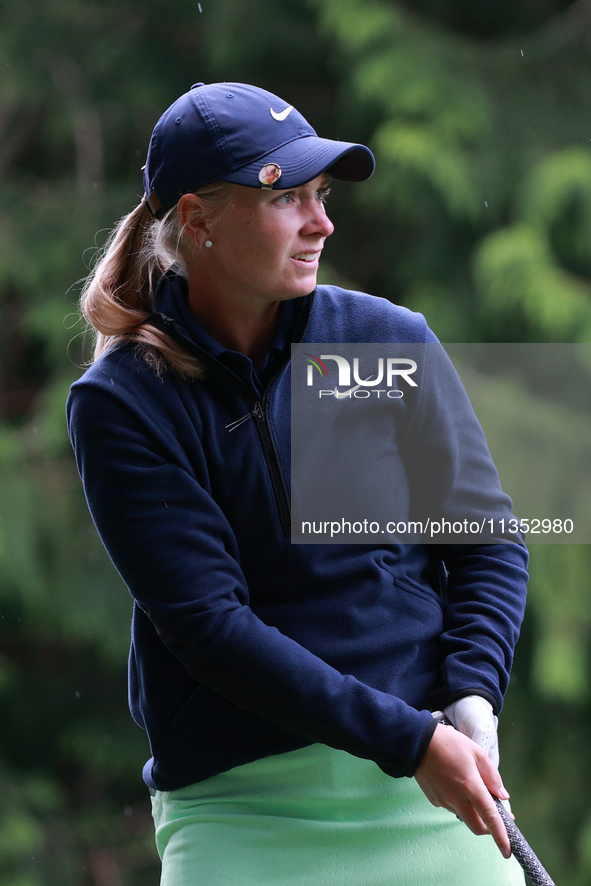 Frida Kinhult of Sweden tees off on the 11th hole during Day Three of the KPMG Women's PGA Championship at Sahalee Country Club in Sammamish...