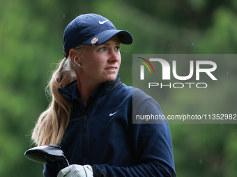 Frida Kinhult of Sweden tees off on the 11th hole during Day Three of the KPMG Women's PGA Championship at Sahalee Country Club in Sammamish...