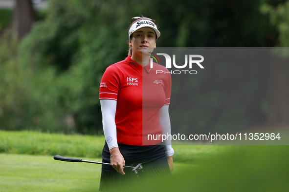 Hannah Green of Australia heads to the 11th hole during Day Three of the KPMG Women's PGA Championship at Sahalee Country Club in Sammamish,...