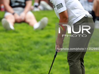 Haeran Ryu of Republic of Korea putts on the 16th green during the third round of the KPMG Women's PGA Championship at Sahalee Country Club...