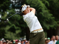 Haeran Ryu of Republic of Korea tees off on the 7th hole during Day Three of the KPMG Women's PGA Championship at Sahalee Country Club in Sa...