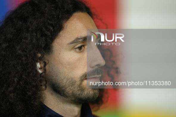 Marc Cucurella left-back of Spain and Chelsea FC prior the UEFA EURO 2024 group stage match between Spain and Italy at Arena AufSchalke on J...