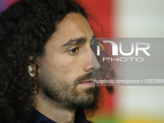 Marc Cucurella left-back of Spain and Chelsea FC prior the UEFA EURO 2024 group stage match between Spain and Italy at Arena AufSchalke on J...