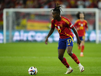 Nico Williams left winger of Spain and Athletic Club Bilbao during the UEFA EURO 2024 group stage match between Spain and Italy at Arena Auf...