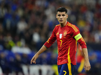 Alvaro Morata centre-forward of Spain and Atletico de Madrid during the UEFA EURO 2024 group stage match between Spain and Italy at Arena Au...