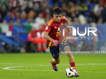 Pedri central midfield of Spain and FC Barcelona during the UEFA EURO 2024 group stage match between Spain and Italy at Arena AufSchalke on...