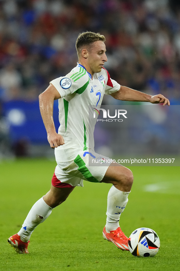 Davide Frattesi central midfield of Italy and Inter Milan during the UEFA EURO 2024 group stage match between Spain and Italy at Arena AufSc...