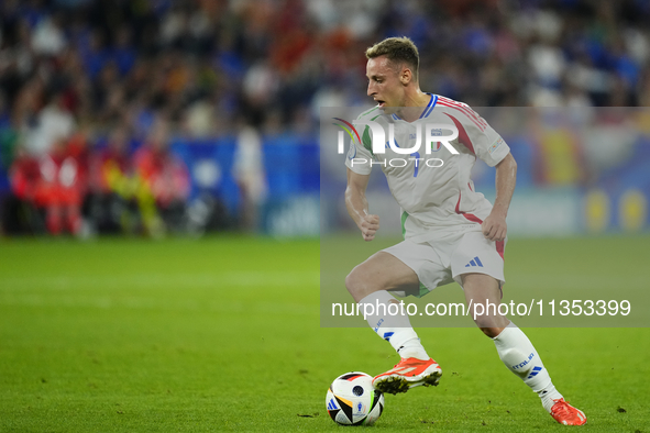 Davide Frattesi central midfield of Italy and Inter Milan during the UEFA EURO 2024 group stage match between Spain and Italy at Arena AufSc...