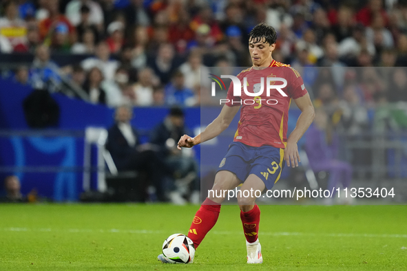 Robin Le Normand centre-back of Spain and Real Sociedad during the UEFA EURO 2024 group stage match between Spain and Italy at Arena AufScha...