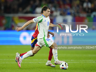 Nicolo Barella central midfield of Italy and Inter Milan during the UEFA EURO 2024 group stage match between Spain and Italy at Arena AufSch...