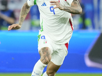 Gianluca Scamacca centre-forward of Italy and Atalanta BC during the UEFA EURO 2024 group stage match between Spain and Italy at Arena AufSc...