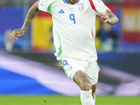 Gianluca Scamacca centre-forward of Italy and Atalanta BC during the UEFA EURO 2024 group stage match between Spain and Italy at Arena AufSc...