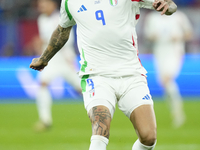 Gianluca Scamacca centre-forward of Italy and Atalanta BC during the UEFA EURO 2024 group stage match between Spain and Italy at Arena AufSc...