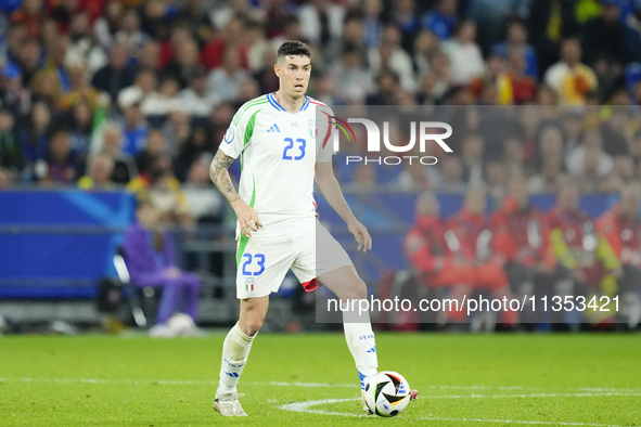 Alessandro Bastoni centre-back of Italy and Inter Milan during the UEFA EURO 2024 group stage match between Spain and Italy at Arena AufScha...