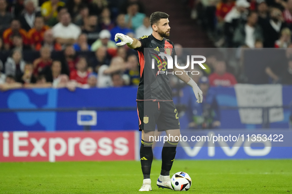 Unai Simon goalkeeper Athletic Club Bilbao during the UEFA EURO 2024 group stage match between Spain and Italy at Arena AufSchalke on June 2...