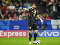 Unai Simon goalkeeper Athletic Club Bilbao during the UEFA EURO 2024 group stage match between Spain and Italy at Arena AufSchalke on June 2...