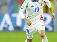 Lorenzo Pellegrini attacking midfield of Italy and AS Roma during the UEFA EURO 2024 group stage match between Spain and Italy at Arena AufS...