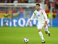 Lorenzo Pellegrini attacking midfield of Italy and AS Roma during the UEFA EURO 2024 group stage match between Spain and Italy at Arena AufS...