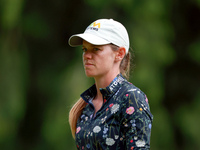 Sarah Schmelzel of Arizona waits on the 14th green during the third round of the KPMG Women's PGA Championship at Sahalee Country Club on Sa...