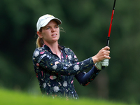 Sarah Schmelzel of Arizona hits to the 14th green during the third round of the KPMG Women's PGA Championship at Sahalee Country Club on Sat...