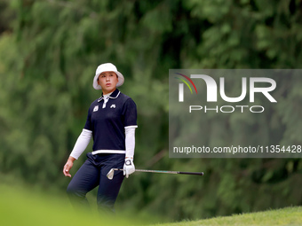 Amy Yang of Republic of Korea hits to the 14th green during the third round of the KPMG Women's PGA Championship at Sahalee Country Club on...