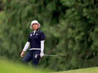 Amy Yang of Republic of Korea hits to the 14th green during the third round of the KPMG Women's PGA Championship at Sahalee Country Club on...