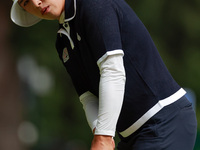 Amy Yang of Republic of Korea putts on the 14th green during the third round of the KPMG Women's PGA Championship at Sahalee Country Club on...