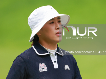 Amy Yang of Republic of Korea walks to the 18th green during the third round of the KPMG Women's PGA Championship at Sahalee Country Club on...