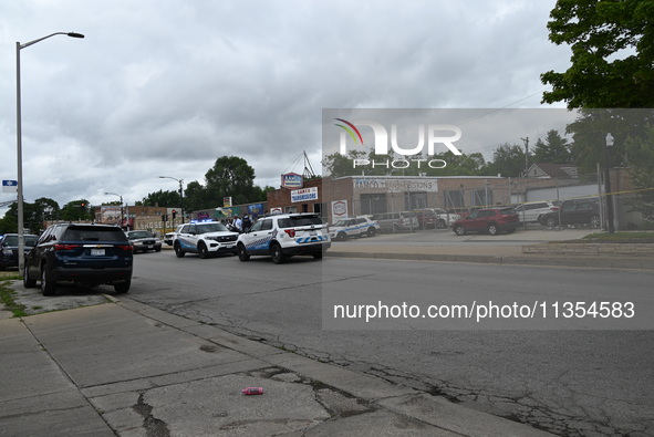 Two people are being found dead inside a vehicle with multiple gunshot wounds throughout the body in Chicago, Illinois, United States, on Ju...