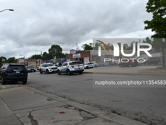 Two people are being found dead inside a vehicle with multiple gunshot wounds throughout the body in Chicago, Illinois, United States, on Ju...