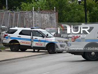 Two people are being found dead inside a vehicle with multiple gunshot wounds throughout the body in Chicago, Illinois, United States, on Ju...