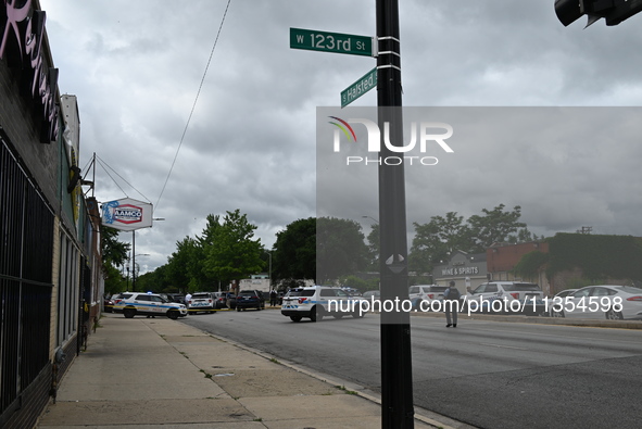 Two people are being found dead inside a vehicle with multiple gunshot wounds throughout the body in Chicago, Illinois, United States, on Ju...