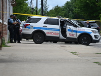 Two people are being found dead inside a vehicle with multiple gunshot wounds throughout the body in Chicago, Illinois, United States, on Ju...