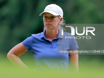 Lauren Hartlage of Kentucky waits on the 14th green during the third round of the KPMG Women's PGA Championship at Sahalee Country Club on S...