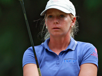 Lauren Hartlage of Kentucky looks from the 15th tee during the third round of the KPMG Women's PGA Championship at Sahalee Country Club on S...