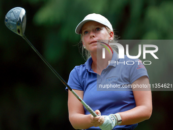 Lauren Hartlage of Kentucky looks from the 15th tee during the third round of the KPMG Women's PGA Championship at Sahalee Country Club on S...