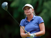 Lauren Hartlage of Kentucky looks from the 15th tee during the third round of the KPMG Women's PGA Championship at Sahalee Country Club on S...