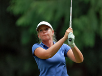 Lauren Hartlage of Kentucky looks from the 15th tee during the third round of the KPMG Women's PGA Championship at Sahalee Country Club on S...