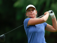 Lauren Hartlage of Kentucky hits from the 15th tee during the third round of the KPMG Women's PGA Championship at Sahalee Country Club on Sa...