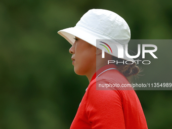 Amy Yang of Republic of Korea looks over the 3rd green during the final round of the KPMG Women's PGA Championship at Sahalee Country Club o...